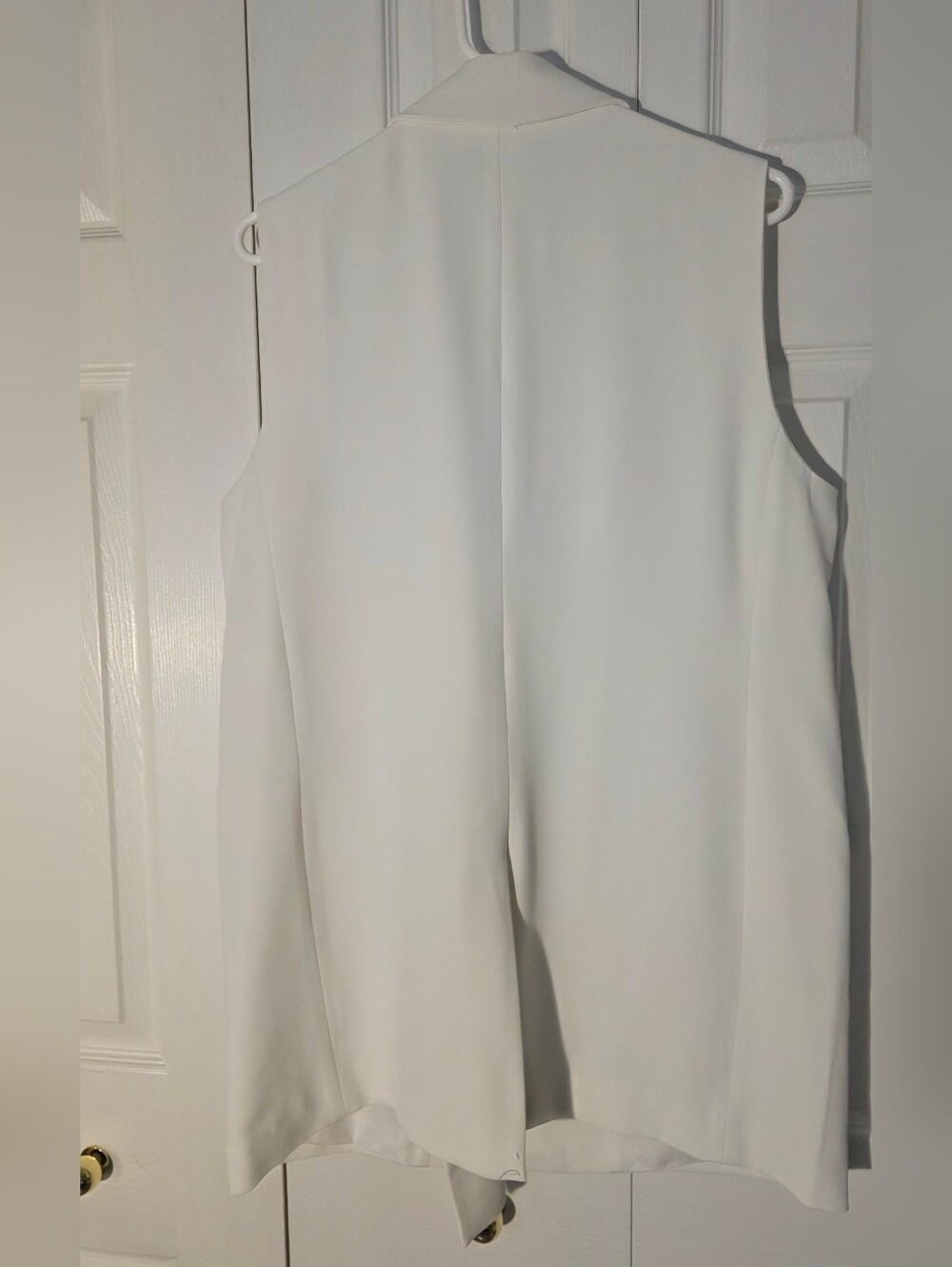 H&M Cream Double-Breasted Sleeveless Blazer Vest Size Medium - Picture 7 of 8